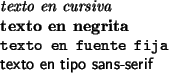 Output LaTeX de cursiva, negrita, fuente fija y sans serif.
no a las patentes -no al software propietario- usando png y no gif