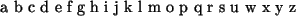 a b c d e f g h i j k l m o p q r s u w x y z
no a las patentes -no al software propietario- usando png y no gif
