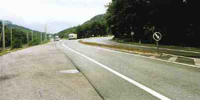 El cruce de la N-1 y la carretera de Zegama