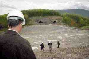 Vista del tunel del murgil, cuando aun estaba en obras
