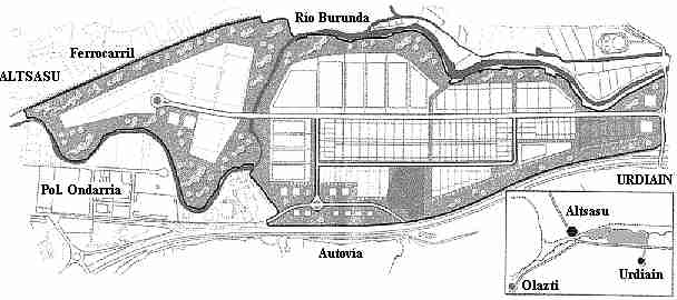 Plano del póligono, según Diario de Navarra del 22 de Julio de 2001 