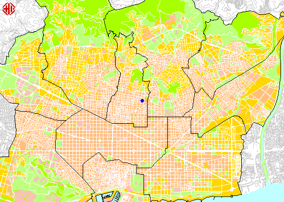 plano a&eacute;reo de barcelona