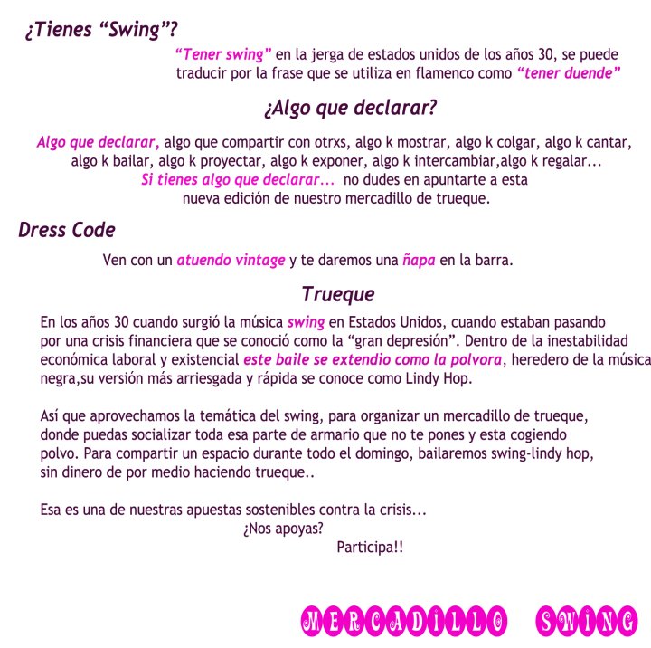 Â¿Tienes Swing?